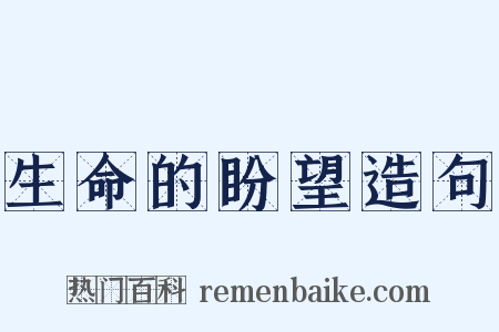 生命的盼望造句是什么意思的图片